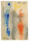 Ghosties by Lyonel Feininger, 1955, Aquarell und Tuschfeder auf Bütten, sold Nov 2014