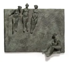 Gustav Seitz, Der Wählerische, 1956, Bronze mit grünlicher Patina