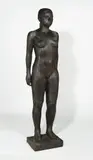 Ludwig Kasper, Stehendes Mädchen, 1931, Bronze mit schwarzer Patina. Höhe: 160 cm (63 in.)