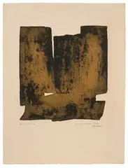 Pierre Soulages, Untitled, Carborundum print with embossing