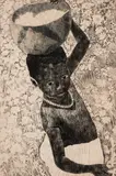 De Voice Berry, Child with Basket, Crayon and pencil on paper