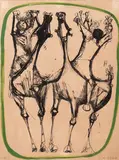 Marino Marini, Cavaliers et Chevaux, Bordure Verte