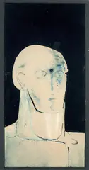 Robert Hansen, Man-Men 135 and Mirror #10, 1960, Lacquer on Masonite