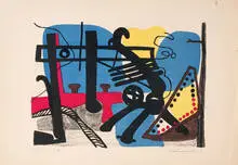 Giuseppe Santomaso, Litografie a Colori; portfolio (6), 1950, Lithograph