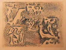 Willi Baumeister, Untitled partial portfolio (9), 1946, Lthograph