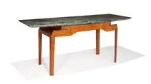Coy Howard, Writing desk, Oak with Green marble