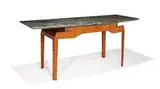 Coy Howard, Writing desk, Oak with Green marble