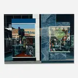 Richard Estes, Qualicraft Shoes, 1974, Silkscreen on Fabriano Cottone paper laminated to Schoeller ragboard with an aluminum inlay