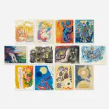Abraham Rattner, In the Beginning, 1972, lithograph in colors on Arches paper