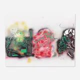 Samson und Delilah from the Kinderstern series by Sigmar Polke, 1989, collotype and screenprint in colors with cut-out, on Fabriano-Bütten board, sold Nov 2020