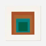 Reserved (from Homage to the Square: Ten Works by Josef Albers) by Josef Albers, 1962, screenprint in colors, sold Nov 2020