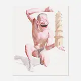 Yue Minjun, Smile-ism No. 17, 2006, lithograph in colors