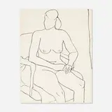 Nude by Richard Diebenkorn, 1965, lithograph on BFK Rives, sold Nov 2020