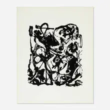 Jackson Pollock, Untitled, screenprint on Strathmore