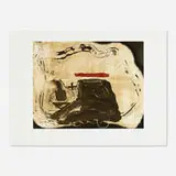 Antoni Tàpies, Pied et Trait Rouge, 1985, etching and aquatint in colors on Arches