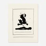 Untitled from the New York International portfolio by Robert Motherwell, 1966, lithograph on BFK Rives, sold Nov 2020