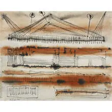 untitled by Dorothy Dehner, 1950, ink and watercolor on paper, sold Apr 2010