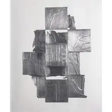 Sky Shadow by Louise Nevelson, 1973, lead intaglio collage, sold Apr 2010