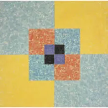Howard Mehring, untitled (Summer), 1962, acrylic and collaged canvas on canvas
