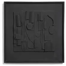 Symphony Three by Louise Nevelson, 1974, painted cast polyester, sold Apr 2010