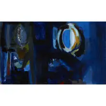 John Grillo, Blue Shadow, 1955, oil on canvas