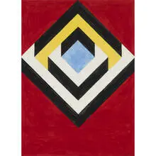 Herbert Bayer, Opposing Perspective, 1967, acrylic and graphite on paper