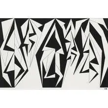 Karl Stanley Benjamin, untitled (KB-57d1), 1957, ink on paper