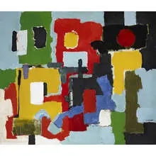 Composition by John von Wicht, 1956, oil on canvas, sold Apr 2010
