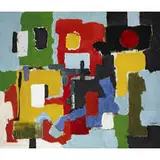 John von Wicht, Composition, 1956, oil on canvas