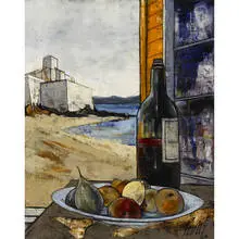 Devant la Plage by Charles Levier, 1993, oil on canvas, sold Apr 2010