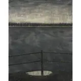 April Gornik, Untitled (Nova Scotia, railing and rain)