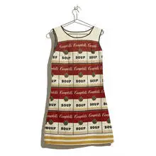 Souper dress by Andy Warhol, 1966-1967, cellulose, cotton, sold Apr 2010