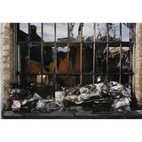 Jay P. Wolke, Burnt Prayer Books, Post-Arson Fire, Ektacolor photograph