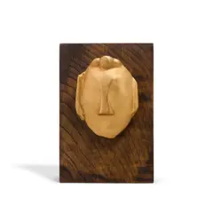 Mask by Max Weber, brass, stamped 'Special Edition 1974 FORUM GALLERY NEW YORK' with artist's signature, sold Mar 2022
