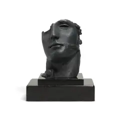 Centurion by Igor Mitoraj, patinated bronze with stepped black marble base, sold Mar 2022