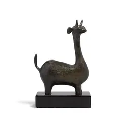 Blake Edwards, Llama, patinated bronze on black marble base