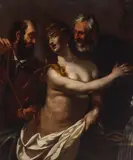 Luciano Borzone, Susanna and the Elders, oil on canvas