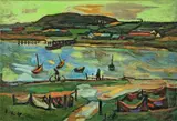 Friedrich Karl Gotsch, Hafenbucht bei Kiel“. 1922/nach 1946