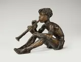 Flötenbläser by Renée Sintenis, 1948, Bronze mit brauner Patina. Höhe: 13,5 cm (5 ⅜ in.), sold May 2013