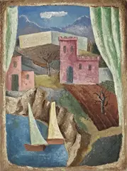 René (Renato) Paresce, Il Castello, 1931, Öl auf Leinwand