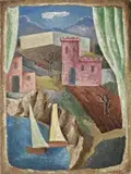 René (Renato) Paresce, Il Castello, 1931, Öl auf Leinwand