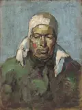 Joseph Kutter, Porträt einer Bäuerin, Um 1912, Öl auf Leinwand