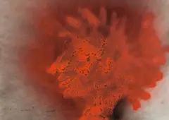 Icarus by Otto Piene, 1980, Feuergouache auf Karton, sold May 2014