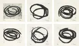 Richard Serra, Venice Notebook, 2002, 6 (von 20) Radierungen mit Prägung auf Büttenkarton