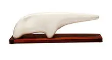 Gordon Newell, Anteater, c. 1958, Glazed ceramic with oiled walnut base