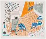 David Hockney, Pembroke Studio with Blue Chair and Lamp, 1984, Lithograph