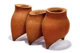 Flour Sack sculpture/planter by David Cressey, c. 1963, Unglazed reduction fired stoneware, sold Oct 2010