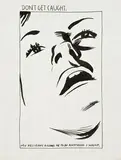 Untitled (Don't Get Caught) by Raymond Pettibon, 1986, Ink on paper, sold Oct 2010
