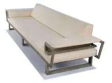 William 'Billy' Haines, Lanai couch, Patinated tubular bronze