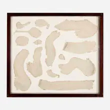 Roxy Paine, Study for Plug-In Painting #2, 1995, bondo, pins and vintage butterfly box (wood, glass)